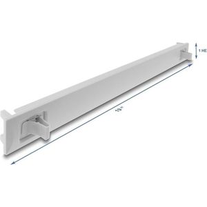 Delock 19 1 HE Blindpanel ABS Kunststoff mit Einrastfunktion (Snap-In) grau, Accessoires voor serverkasten, Grijs