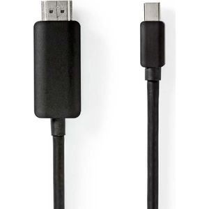 Nedis Mini Displayport Kabel - DisplayPort 1.4 - Mini DisplayPort male - HDMI™ male - 48 Gbps (2 m), Netwerkkabel