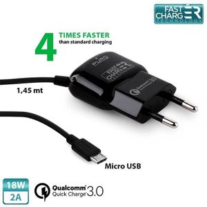 Archos Qualcomm QC 3.0 Micro USB (18 W), USB-lader, Zwart