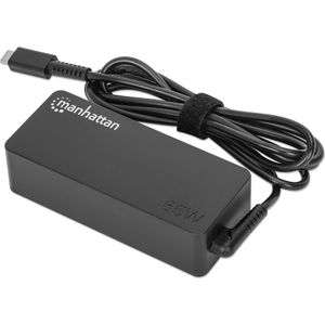 Manhattan IPW-NTS65WUSB-C (65 W), Voeding voor notebooks, Zwart