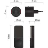 Deurbel - Zwart - Miniatuur - Met Ontvanger - 433 MHz