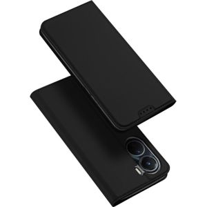 Dux Ducis Skin Pro case Vivo Y16 / Y02s portemonnee holster hoes met klep zwart (Vivo Y16), Smartphonehoes, Zwart