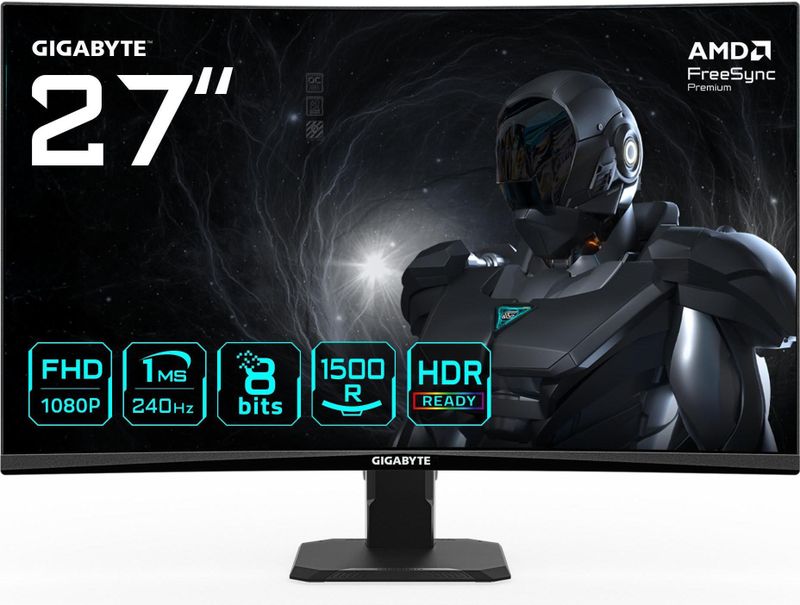 Gigabyte - GS27FC2 - Monitor - Zwart - 27 inch - 1920 x 1080 Pixels - 240 Hz