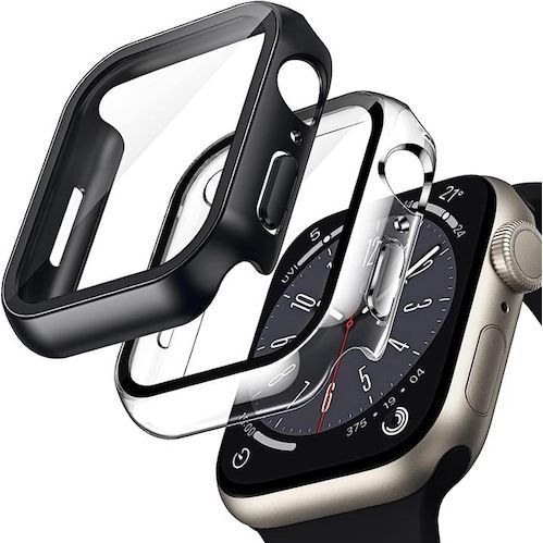 Crong Hybride horlogekast - Apple Watch 40 mm glazen kast (helder), Smartwatch-accessoires, Transparant