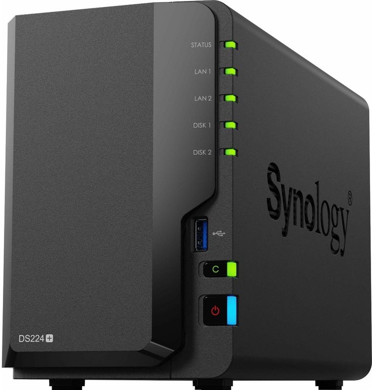 Synology - DS224+ - NAS - 2 bays - 2 GB DDR4 - Gigabit Ethernet
