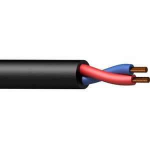 Procab PLS215/1 kabel - 2 x 1,5 mm² - 16 AWG - HighFlex™ 100 meter (100 m, 1.50 mm²), Luidsprekerkabel, Zwart