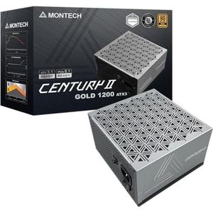 Montech - CENTURY II 1200 - PC Voeding - 1200 Watt - ATX 3.1 - 80 PLUS Gold