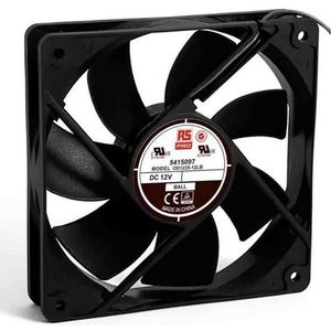 RS PRO Ventilator 120x120x25mm 12VDC 2,4W 76,5m³/h (120 mm), PC ventilator