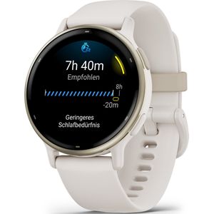 Garmin vivoactive 5, ivoor/crème goud (42.20 mm, Aluminium, Polymeer, Alleen WLAN, Eén maat voor iedereen), Sporthorloges + Smartwatches