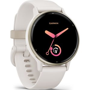 Garmin vivoactive 5, ivoor/crème goud (42.20 mm, Polymeer, Aluminium, Alleen WLAN, Eén maat voor iedereen), Sporthorloges + Smartwatches