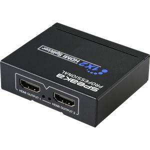SpeaKa Professional SP-HDS-110 1+2 Poort HDMI Splitter 3840 x 2160 Pixel Zwart (Splitter), Audio-adapters, Zwart
