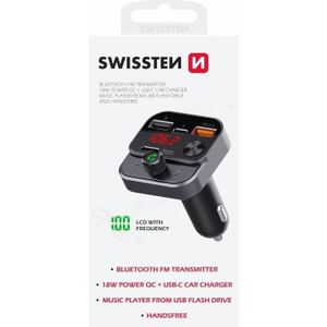 SWISSTEN - FM Transmitter - 2xUSB-A / USB-C - 30W