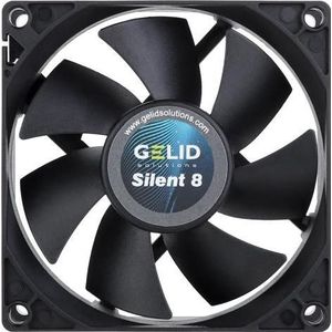 Gelid - Silent 8 - Ventilator - Zwart - 80 mm - Stille Werking