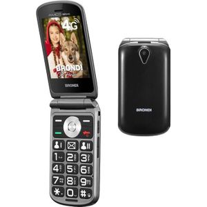 Brondi Amico Mio 4G (2.80""), Sleutel mobiele telefoon, Zwart