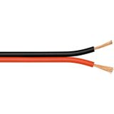 Luidspreker kabel (CU koper) - 2x 0,50mm² / rood/zwart - 100 meter