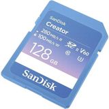 SanDisk - Creator SD-UHS-II Geheugenkaart - 128 GB - V60 - UHS-II - 280 MB/s Lezen