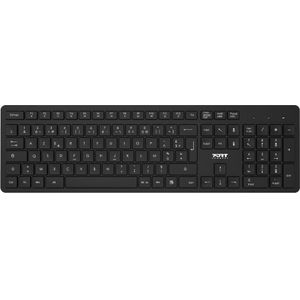 Port Designs 900904-FR Toetsenbord AZERTY Frans (FR, Bedraad), Toetsenbord, Zwart