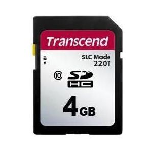 Transcend 220I - Flashgeheugenkaart - 2 (2 GB, SDHC), Geheugenkaart, Zwart, Zilver