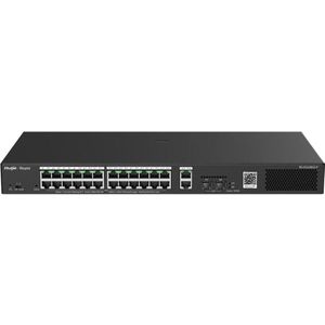 Ruijie - 28-poorts Gigabit Smart POE Switch - Zwart - 24 PoE/PoE+ Poorten