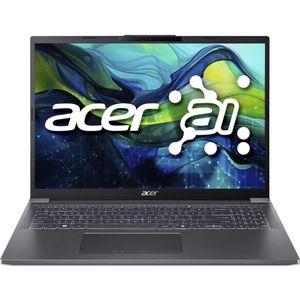 Acer Aspire 16 A16-71M-79HS 16" WUXGA+ OLED Core Ultra 7 155H 16GB/512GB SSD Win11 (16", 512 GB, 16.38 GB, DE, Intel Core Ultra 7 155H), Notebook, Grijs