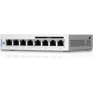 Ubiquiti Unifi Switch US-8-60W-5 Set:8 Poort (8 ports), Netwerkschakelaar, Zilver
