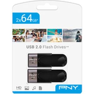 USB stick PNY FD64GATT4X2-EF Zwart 64 GB (2 Stuks)
