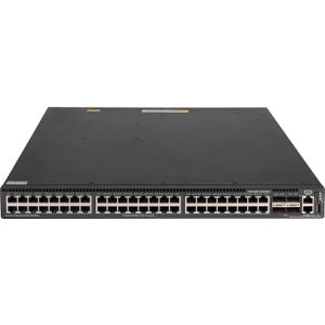 HPE FlexNetwork 5600HI 48P 100M/1G/2.5G/5G/10GBase-T PoE8 4QSFP+ 1 Slot Switch (48 ports), Netwerkschakelaar, Zwart