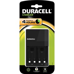 Duracell CEF14 Batterijlader (1 Pcs., 1/3 AAA, 1300 mAh, Oplaadbare batterijen + lader), Acculader