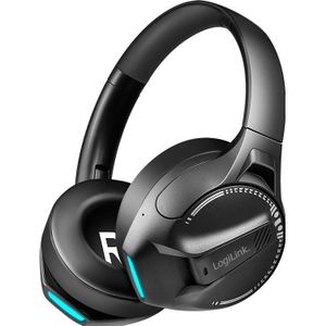 LogiLink Prüfen (Draadloze), Gaming headset, Zwart