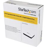 StarTech ST3300U3S (USB-C, 3 Havens), Docking station + USB-hub, Zwart