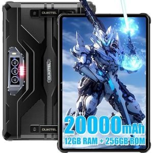 OBA Robuuste tablet met 20.000 mAh batterij, Helio G99, 12 GB RAM, 256 GB opslagruimte, 48MP camera, (11", 256 GB, Oranje), Tablet, Oranje