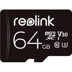 Reolink Micro SD-kaart (64 GB, microSDXC, U3, UHS-I), Geheugenkaart, Wit