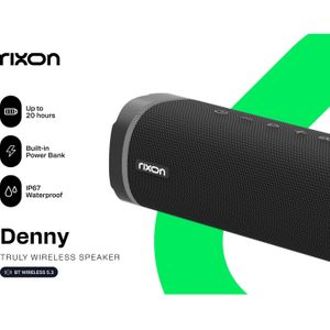 Rixon Denny Bluetooth-luidsprekers 40W zwart, Bluetooth luidspreker, Zwart