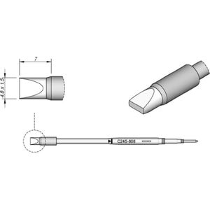 JBC Soldeerstift serie C245 beitelvormig, C245808/4,8 x 1,5 mm, recht, 20 mm langer, Soldeer accessoires