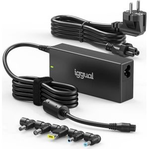 Iggual CUA-5T-120W (120 W), Voeding voor notebooks, Zwart