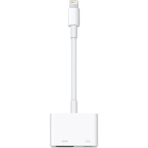 Apple Lightning Digitale AV Adapter (Bliksem, HDMI (type A), Bliksem), Adapter voor mobiel apparaat, Wit