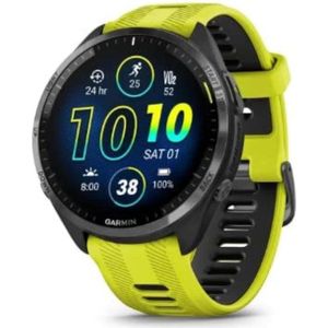 Garmin Forerunner 965 GPS triatlonhorloge, titanium, zwart/geel (47.20 mm, Titanium, Alleen WLAN, Eén maat voor iedereen), Sporthorloges + Smartwatches