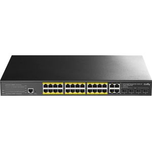 Cudy - GS2028PS4 - Netwerkschakelaar - Zwart - 24-poorts Gigabit L2 Managed PoE+ 400W