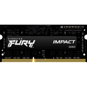 Kingston FURY Impact (1 x 4GB, 1600 MHz, DDR3 RAM, SO-DIMM), RAM, Zwart