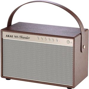 Akai Professional bruine luidspreker (12 h, Oplaadbare batterij), Bluetooth luidspreker, Bruin