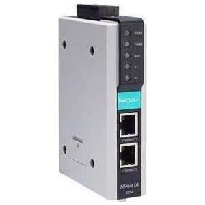 Moxa NPORT IA-5250I - 2-poorts RS-232422485 apparaatserver met 2 100BaseT(X)-poorten, Data converter