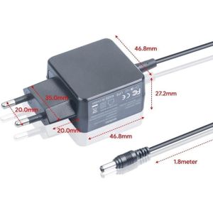 CoreParts Voedingsadapter (10 W), Voeding voor notebooks, Zwart