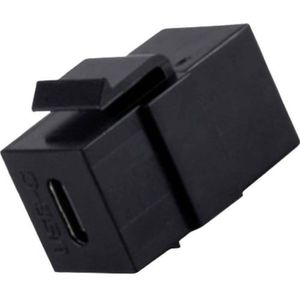 BKL Electronic - 2900008 - Koppelstuk - Zwart - Kunststof - USB-A naar USB-A