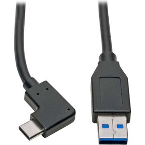 Eaton TRIPPLITE USB-C naar USB-A Kabel M/M Haaks C USB 3.1 Gen 1 5 Gbps Thunderbolt 3 Compatibel (0.90 m, USB 3.2 Gen 1), USB-kabel