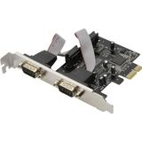 Digitus - Seriële I/O Kaart - 2 x DB9 M - PCI Express - ASIX99100