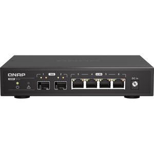 QNAP QSW-2104-2S (6 ports), Netwerkschakelaar, Zwart