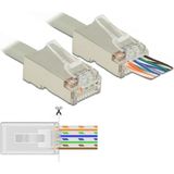 Delock - RJ45 - Connector - Transparant - 20 Stuks, Afgeschermd, Cat.6, TIA-568A/B