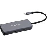Verbatim - HUB USB-C 6PORT - Dockingstation - Zwart - USB-A 3.2 Gen 1 - RJ45