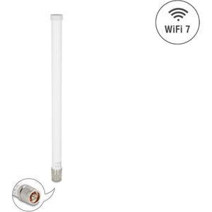 Delock WiFi 7 Antenne N Stecker 4,5 - 6,6 dBi 32 cm omnidirektional starr outdoor weiÃŸ (WiFi), Netwerkantenne