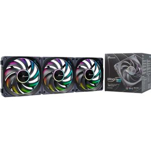 Seasonic - MagFlow 1225PWM ARGB - Ventilator - Zwart - 120 mm - 3 Ventilatorkits